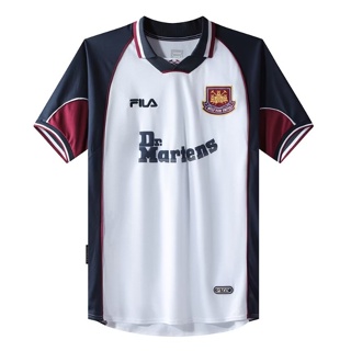 เสื้อกีฬาแขนสั้น ลายทีมชาติฟุตบอล West Ham Two Away 1999-2001 ชุดเยือน สไตล์วินเทจ แห้งเร็ว สําหรับผู้ชาย S-XXL