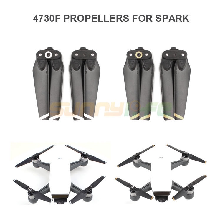 4730f เปลี่ยนใบพัดพับใบมีดสีขาว/สีทอง Strip Props สําหรับ DJI SPARK อุปกรณ์เสริม