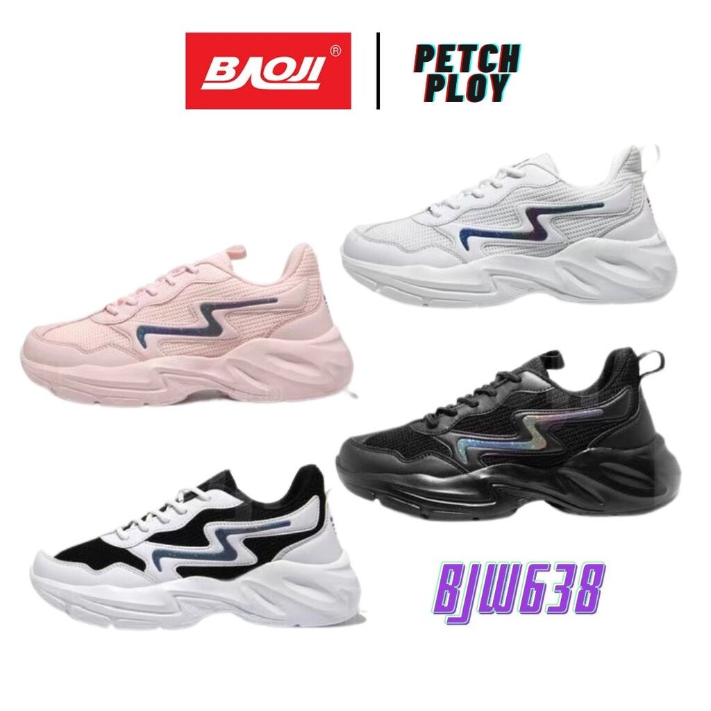 New (BJW638) รุ่นใหม่!! Baoji รองเท้าผ้าใบผู้หญิง รองเท้าวิ่ง ออกกำลังกาย บาโอจิของแท้ Size 37-41 รุ่น B