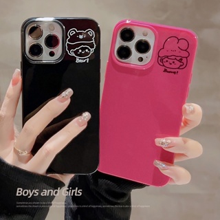 เคสโทรศัพท์มือถือแบบนิ่ม Tpu กันกระแทก ลายทหาร สีดํา ชมพู สําหรับ IPhone 13 13pro 13mini 14 14pro 14max 12 11 Pro Max IX XR SE2 Plus