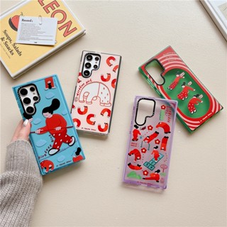 CASETIFY ใหม่ เคสโทรศัพท์มือถือ TPU นิ่ม แบบใส กันกระแทก ลายหัวใจ กีฬา แฟชั่นสร้างสรรค์ สําหรับ Samsung Galaxy S23 Ultra Plus S22 Ultra S20 S21 Ultra Plus S20+