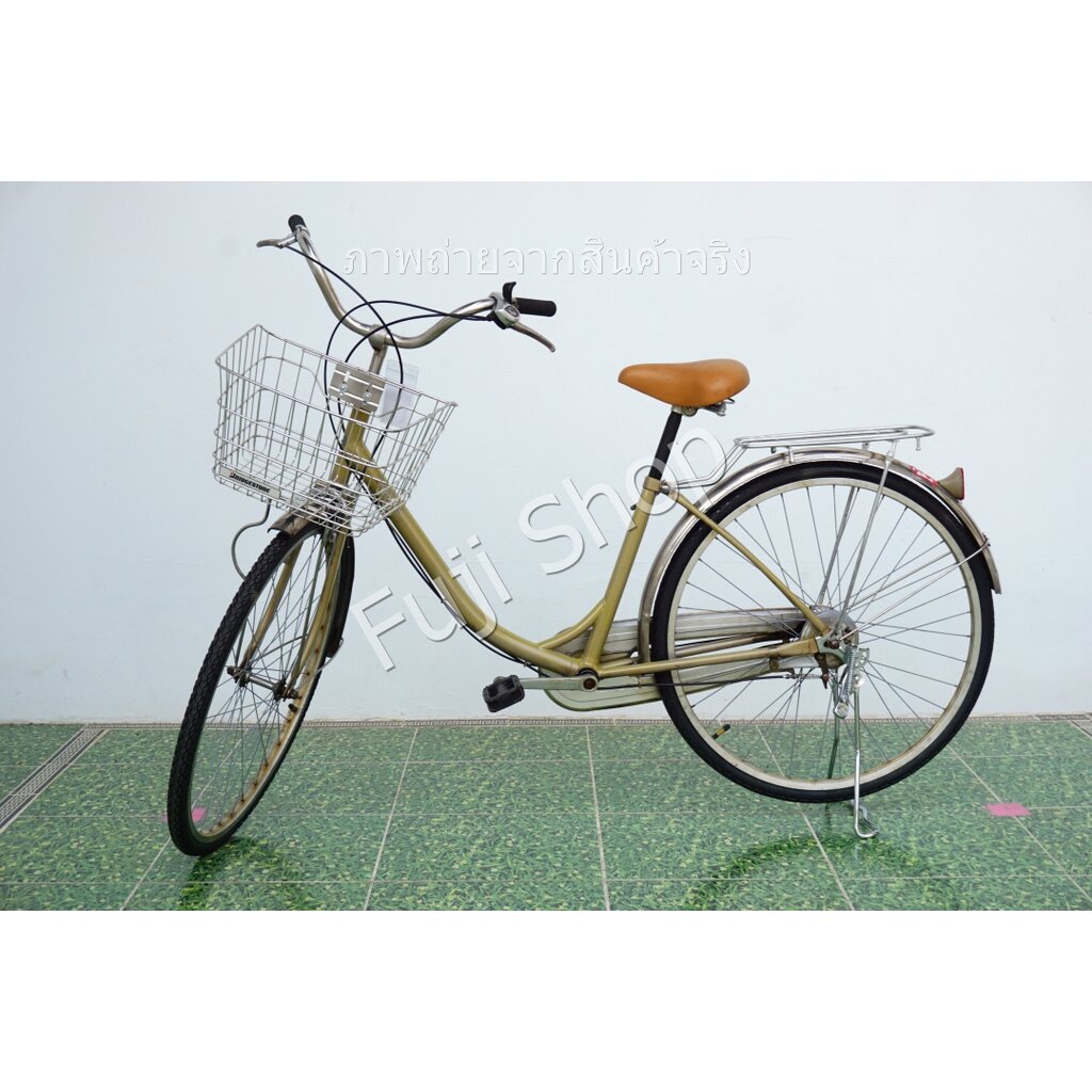 จักรยานแม่บ้านญี่ปุ่น - ล้อ 26 นิ้ว - มีเกียร์ - สีเขียว [จักรยานมือสอง]