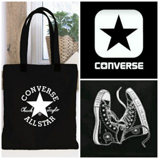 พร้อมส่ง Converse กระเป๋าผ้าแคนวาส ทรงโท้ท สําหรับนักเรียน