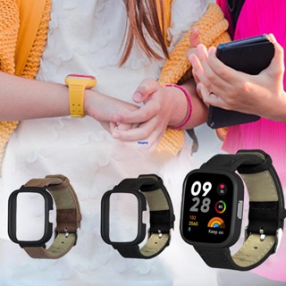 เคส + สายนาฬิกาข้อมือ สายหนัง แบบเปลี่ยน สําหรับ Redmi Watch 3 Redmi Watch 3