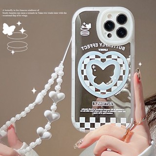 เคสป้องกันโทรศัพท์มือถือกระจก พร้อมสายคล้องมือ สําหรับ Apple Iphone 12 14 13 11 13pro max XR 14 8