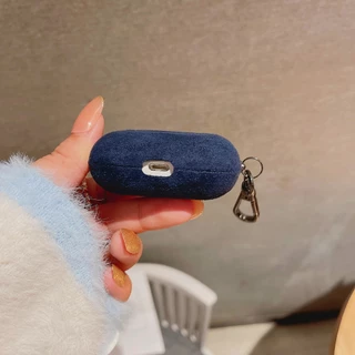 ผ้า Flannelette เคสหูฟังสําหรับ AirPods Pro 3 (2025) AirPods 4 3 2 1 หรูหรา Furry ฝาครอบป้องกันพร้อมหัวเข็มขัดโลหะ