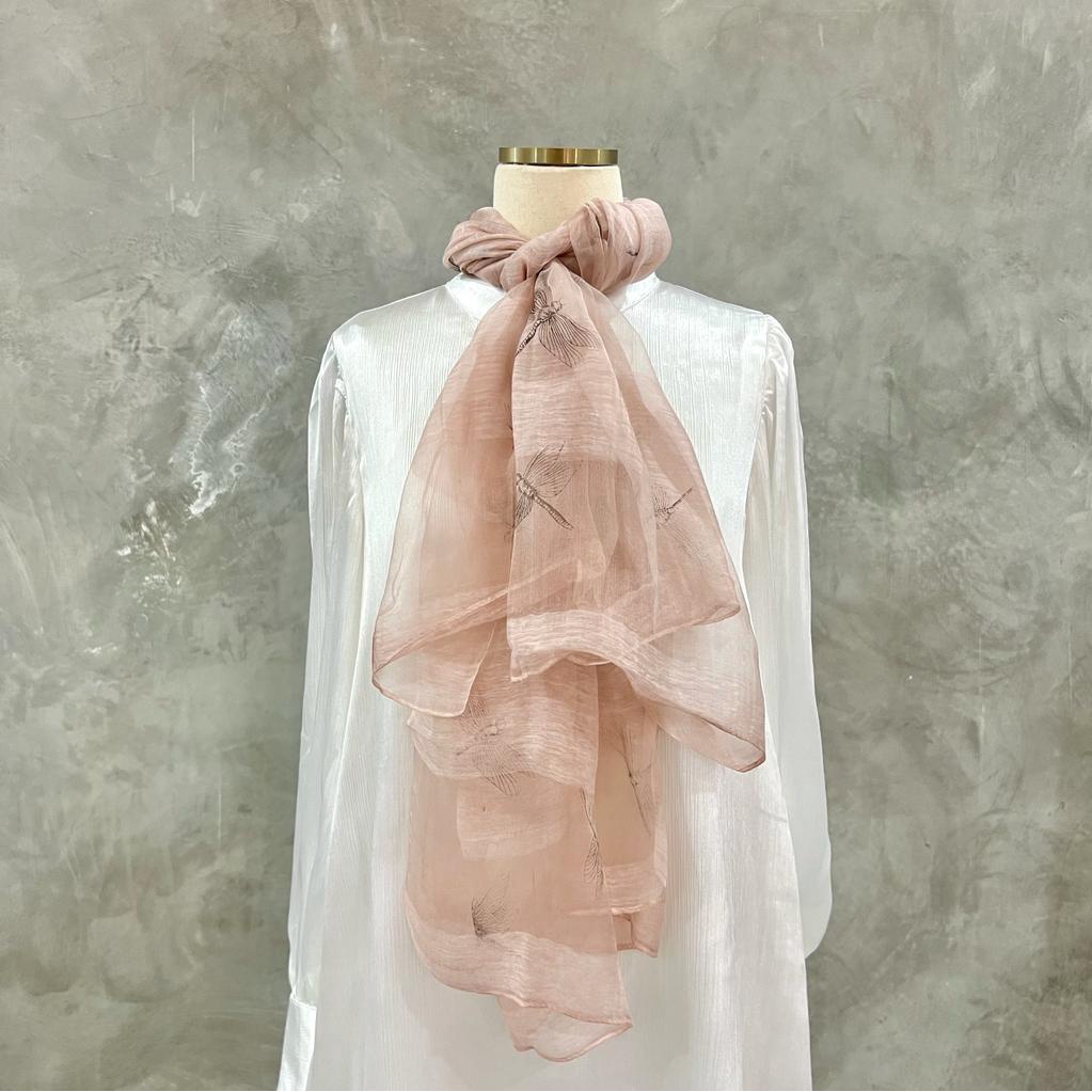 ผ้าพันคอแฟชั่น Oksana สีขาว