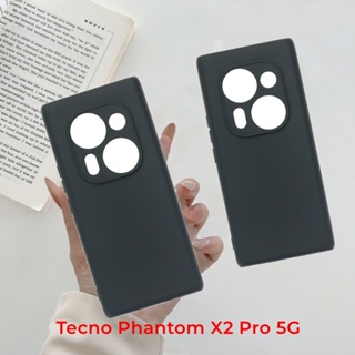 Tecno Phantom X2 Pro 5G เคสโทรศัพท์ แบบนิ่ม เนื้อแมตต์ สีดํา