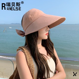 หมวกกันแดด หมวกปีกกว้าง สำหรับผู้หญิง New sun hat summer sunscreen simple retro solid color baseball cap outdoor sports vacation sun hat