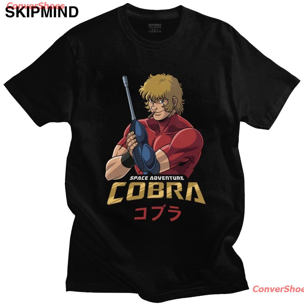 เสื้อยืดผู้ชายและผู้หญิง Fashion Male Space Adventure Cobra T-Shirt Short Sleeve Cotton Tshirt Graphic 80s Japan Anime T