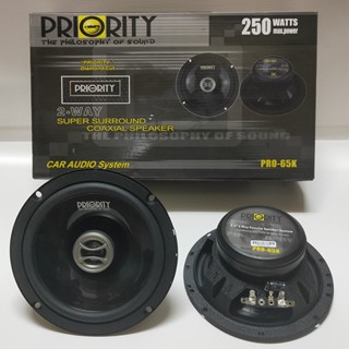 ตู้ลำโพง PRIORITY PRO-65KN ลำโพงแกนร่วมติดรถยนต์ ขนาด 6.5 นิ้ว 2 ทาง 250w 1 คู่