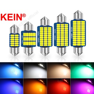 Kein โคมไฟเพดานรถยนต์ Led 31 มม. 28 มม. 36 มม. 39 มม. 41 มม. C5W C10W C3W 21SMD 3014 สีขาว 8 สี