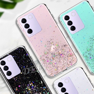 พร้อมส่ง เคสโทรศัพท์มือถือนิ่ม แบบใส ลายดาวอวกาศ วิบวับ สําหรับ VIVO V27 V27e X90 Pro 5G 4G V27e V27 X90 X90Pro