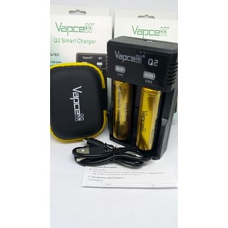 [Q2/Vทอง] เครื่องชาร์จ Vapcell Q2+ถ่าน Vapcell 18650 (ทอง) 3600 mAh [2] ก้อน ถ่าน