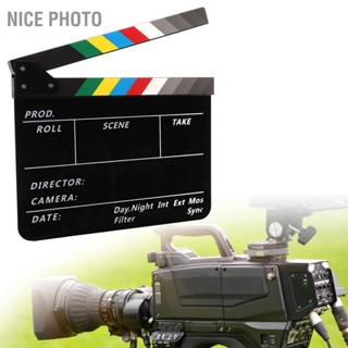 Nice photo ผู้กำกับภาพยนตร์ Clapboard ภาพยนตร์อะคริลิกที่มีสีสัน Clap Board กับ Eraser Marker Wrench Cleaning Cloth