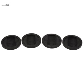 Furniture Castor Cups 4 PCS, Rubber Feet Pads Non Slip Furniture Coasters for Chair Leg Floor Protectors Bed Sofa Wheel