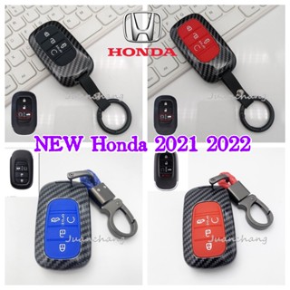 เคสกุญแจรีโมทรถยนต์ คาร์บอนไฟเบอร์ ABS อุปกรณ์เสริม สําหรับ Honda Civic  ehev ACCORD Hrv Jazz City  Vezel 2022