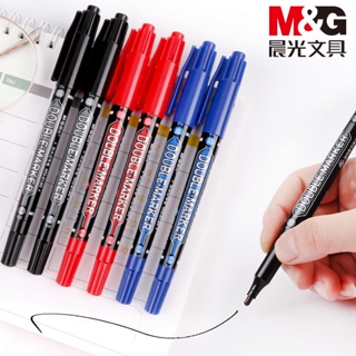 Chenguang ปากกามาร์กเกอร์ CD หัวใหญ่ สีฟ้า สีแดง MG2130L