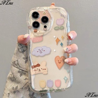 ✅เคสป้องกันโทรศัพท์มือถือใส แบบนิ่ม ลายกระต่าย กันกระแทก สําหรับ Apple iPhone 14 13promax 12 11 7 8p xs r U2XN