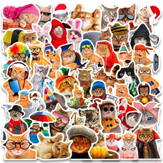 ❉ Funny Cats Emoji Series 02 Stickers ❉ 50Pcs/Set DIY Fashion Waterproof Doodle Decals Stickers