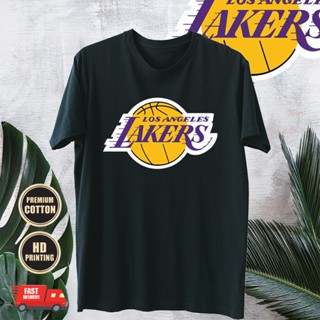 [S-5XL] ฮอต คลาสสิก เข้ากับทุกการแต่งกาย ซื้อ!!! Basketball LAKERS LOS ANGELES GRAPHIC เสื้อยืดลําลอง แขนสั้น พิมพ์ลายกร