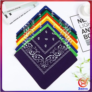 Zeeva ผ้าโผกหัว ผ้าพันคอ ผ้าเช็ดหน้าวินเทจ square towel