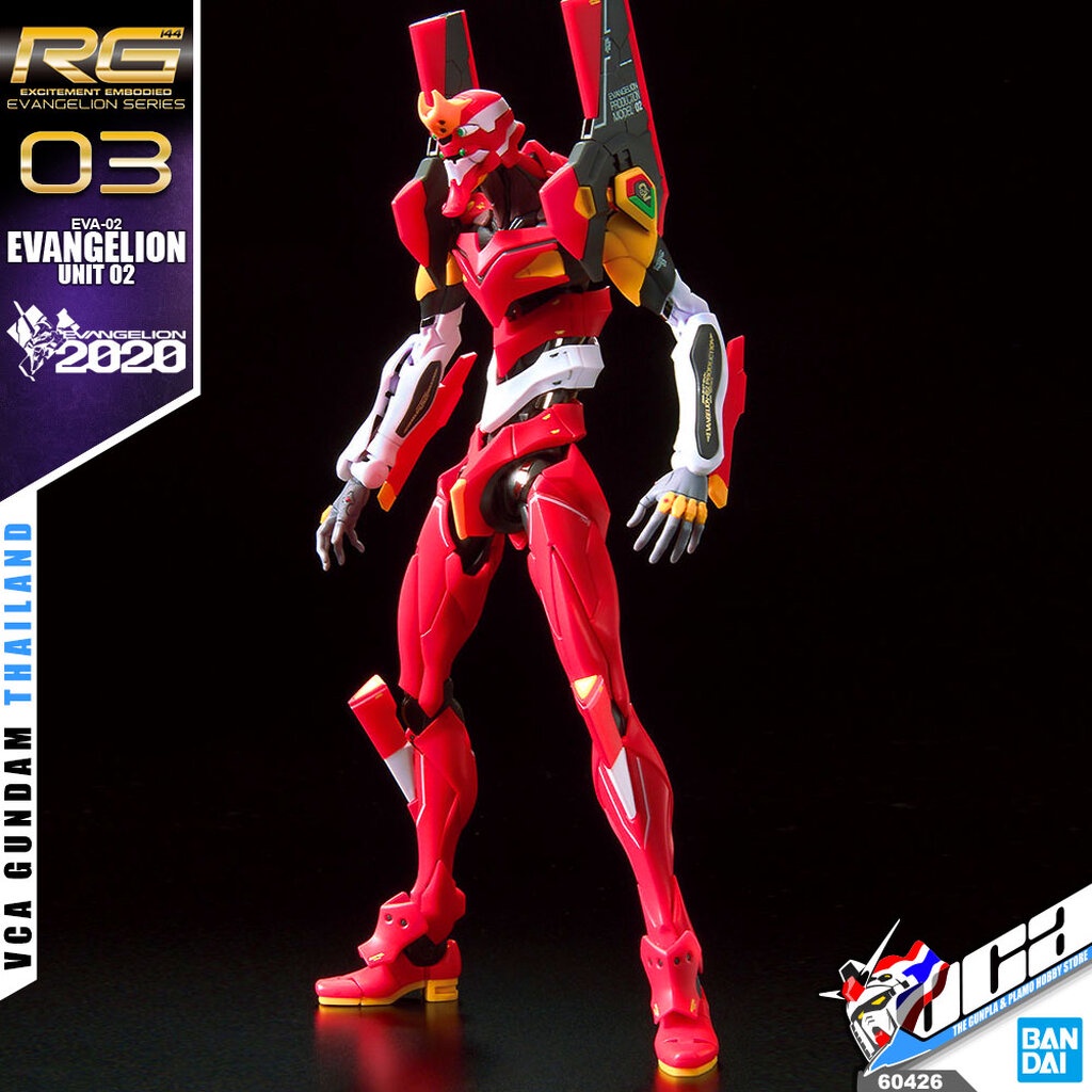 BANDAI REAL GRADE RG EVANGELION UNIT 02 โมเดล อีวานเกเลียน ประกอบ ของเล่น