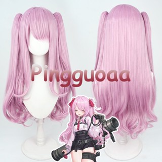 Freeman Game The Goddess of Victory Nikke Missilis Yuni Cosplay Wig 80cm Long Pink Polytails Wigs Heat Resistant Synthetic Hair