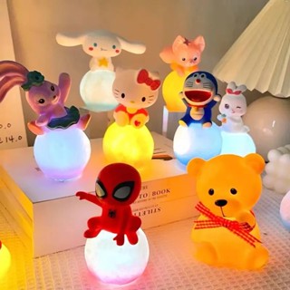 โคมไฟกลางคืน ลายการ์ตูน Cinnamoroll My Melody Kulomi Sanrio Fairy Light สําหรับตกแต่งห้องเด็ก