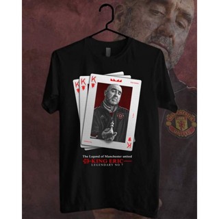 เสื้อยืดพิมพ์ลายเสื้อยืดผ้าฝ้าย ส่งฟรี ! ส่งฟรี ! ส่งฟรี ! เสื้อยืด Eric Cantona Manchester united t shirt ส่งฟรี