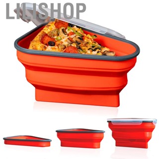 Lilishop Pizza Slice Container with Lids Silicone Reusable Foldable Storage Holder Saver