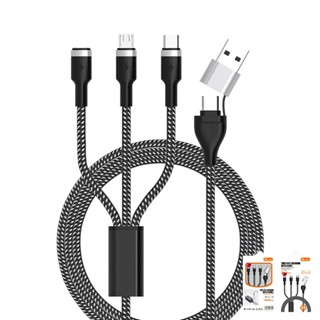 สายชาร์จเร็ว Viaking SC032 พอร์ตเชื่อม Type-C/iph/Micro 2 in3 Data Cable ความยาว 1800มม Fast Charging 18/20/66วัตต์