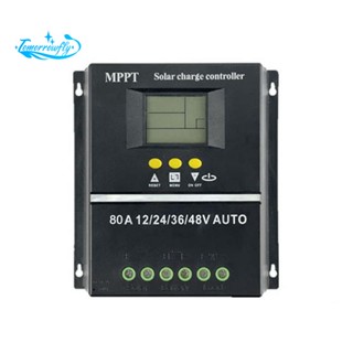 80A MPPT/PWM 12V/24V/36V/48V Solar Charge Controller with LCD &amp; Dual USB