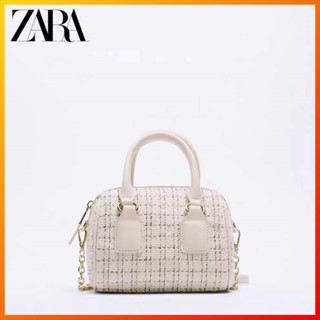 Zara กระเป๋าสะพายไหล่ ทรงเมสเซนเจอร์ แบบพกพา แฟชั่นฤดูใบไม้ร่วง และฤดูหนาว