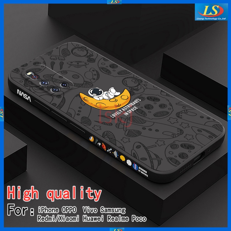 เคส Vivo V19 เคส Vivo V7 Plus V9 V11i V11 V5S Y66 V5 Y67 V15 V17 V20 V21E V21 5G V23 5G V23E เคสโทรศัพท์มือถือ ลายนักบินอวกาศ Nasa สําหรับ TKRC