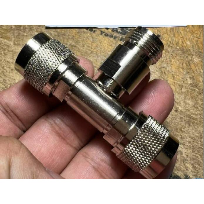 1pc N-Type Female To Dual 2 N-Type male Antenna Adapter Connector 3-Way Splitter