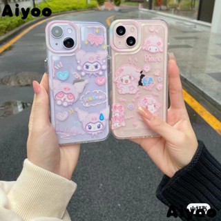 ✅เคสโทรศัพท์มือถือ ลายการ์ตูน Kuromi Melody แนวสตรีท สําหรับ iPhone Apple 14promax 12 11 78 13 xrins 0XYM