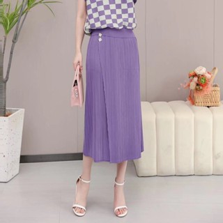 2MUAY PLEAT กระโปรงผู้หญิง กระโปรงอัดพลีทคุณภาพ รุ่น PP7608S 2สี FREE SIZE STRAIGHT WRAP PLEAT SKIRT