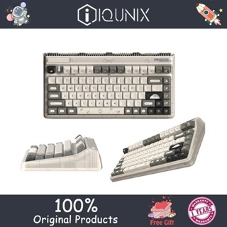 Iqunix OG80 คีย์บอร์ดเล่นเกมไร้สาย บลูทูธ ไกด์โรมมิ่ง โหมดสามโหมด สําหรับออฟฟิศ