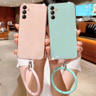 เคสโทรศัพท์มือถือ ซิลิโคนนิ่ม บางมาก พร้อมสายคล้อง หรูหรา สําหรับ Samsung Galaxy A34 A54 5G A14 A24 M14 2023 A54 5G