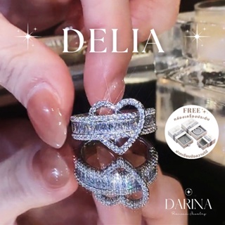 Delia แหวน Darina Jewelry DRR0005 ไม่ลอกไม่ดำ ✨พร้อมกล่องเครื่องประดับ เขียนการ์ดได้