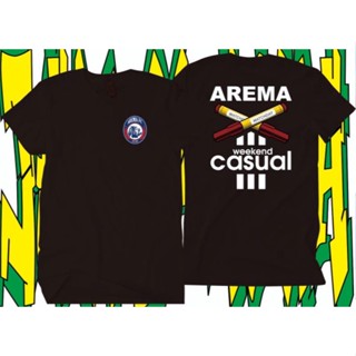 เสื้อยืดลําลอง พิมพ์ลาย arema WEEKEND CASUAL arema malang สําหรับผู้ชาย และผู้หญิง