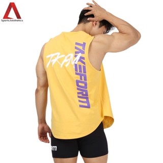 เสื้อกีฬาแขนกุดลําลอง ผ้าฝ้าย ทรงหลวม สวมใส่สบาย สําหรับผู้ช…