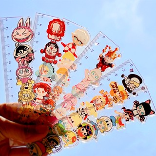 SANRIO ไม้บรรทัดอะคริลิคใส ลายการ์ตูนหมีพูห์ สตรอเบอร์รี่น่ารัก เหมาะกับของขวัญ สําหรับเด็ก