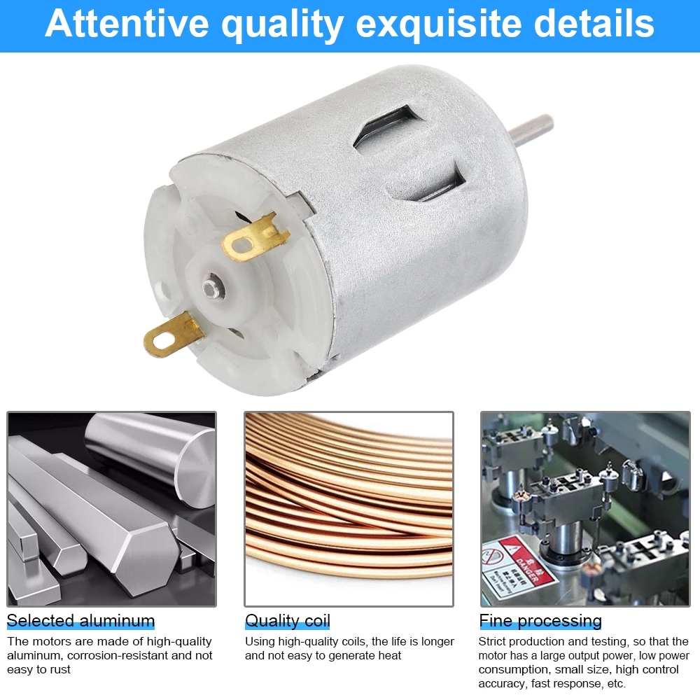 R280 DC มอเตอร์ 12-24V 24000RPM ความเร็วสูง ไมโครมอเตอร์ สําหรับของเล่น DIY พัดลมขนาดเล็ก เครื่องคั้นน้ําผลไม้ ปั๊มน้ํา เครื่องดนตรีความงาม ไฟฟ้า thumbnail 6