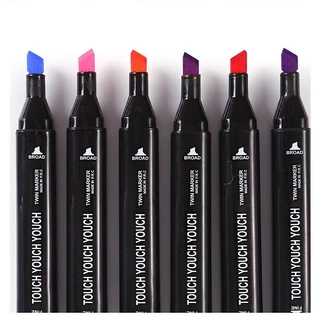 ปากกาไฮไลต์ ปากกาเน้นคำ2หัว ปากกาไฮไลต์สี วาดรูป ระบายสี เน้นคำ มี 24สี 36สี 48สี 60สี