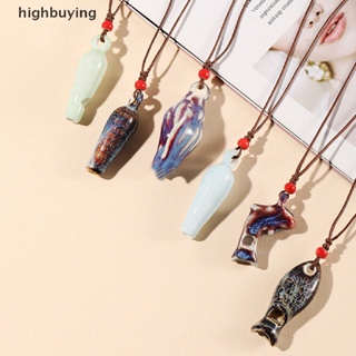 [highbuying] ย้อนยุค เซรามิก จี้สร้อยคอ เครื่องประดับคู่ สร้อยคอ พร้อมนกหวีด จี้ ย้อนยุค อุปกรณ์เสริม เครื่องประดับ ของขวัญเด็ก สินค้าใหม่