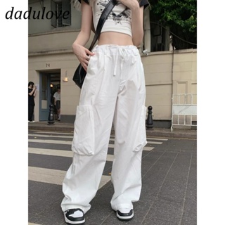 DaDulove💕 New American Ins Street Large Pocket Casual Pants High Waist Loose Wide Leg Pants Large Size Trousers