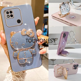 เคส Xiaomi Redmi 9C NFC เคส Redmi Note 12 Pro Casing Redmi 10C Cases Redmi 12C Cover Redmi note 5 pro Case Redmi 10A Case Redmi 8A Case Cute Anime Cartoon Vanity Mirror Hello Kitty Holder Phone Case With Metal Sheet TK โทรศัพท์มือถือกระจก ลายการ์ตูน