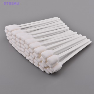 [cxSTBEAU] 50pcs Cleaning Swab Foam Tips Sponge Stick For Inkjet Printer Print Head Lab  MME